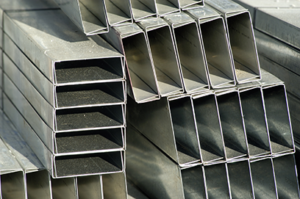 Steel studs and frames stacked together