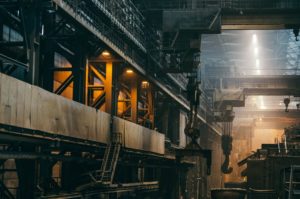 An image of a steel fabrication plant