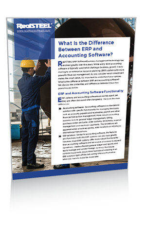 Cover of an article discussing differences between ERP and accounting software