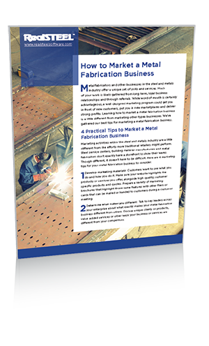Cover of an article on how to market a metal fabrication business
