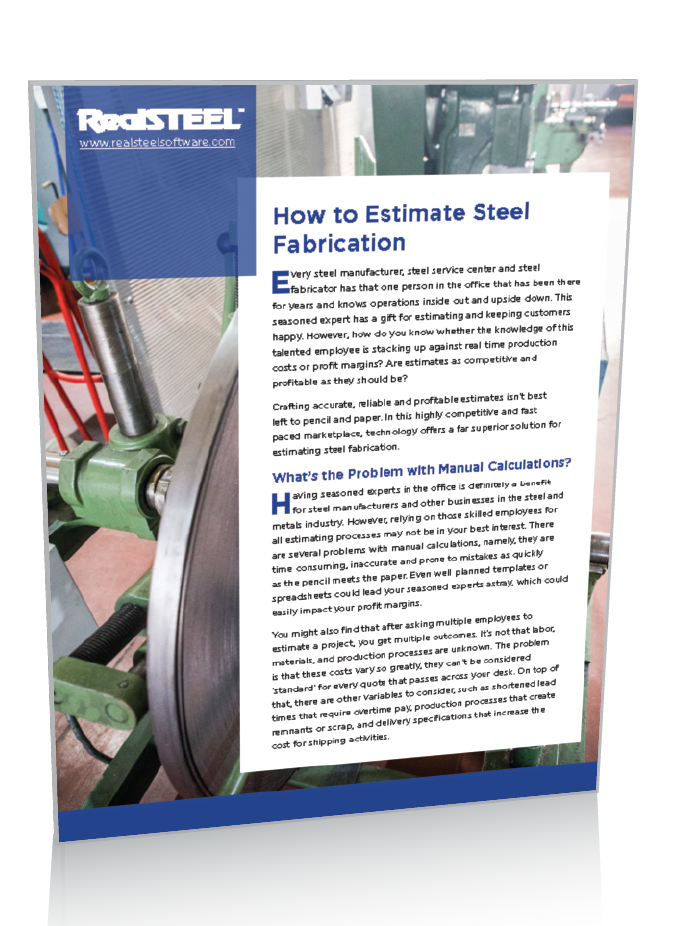 Cover of an article on how to estimate steel fabrication