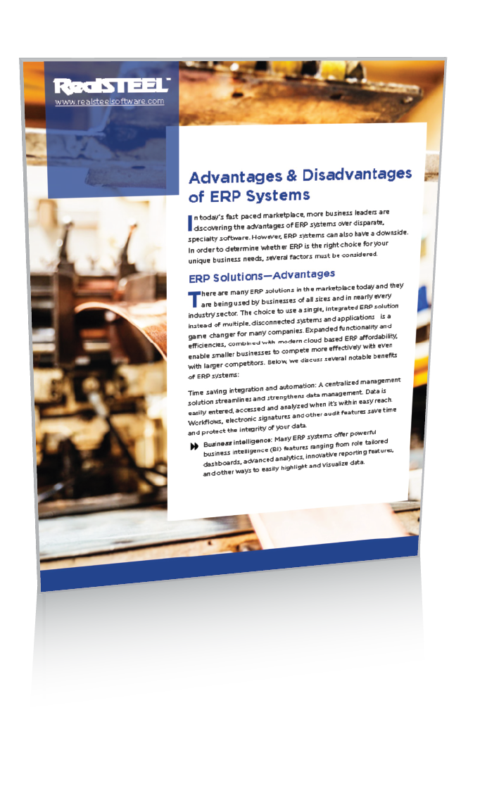 Cover of an article discussing advantages and disadvantages of ERP systems