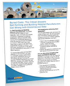 Cover of an article discussing Buried costs in the steel and fabrication industry