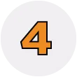 An orange number 4 icon on a white background