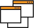 An icon of three computer screens